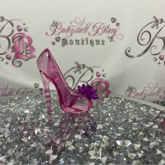 High heel decor pink purple mini clear see through miniature shoe lover heels 👠 - Picture 6 of 9